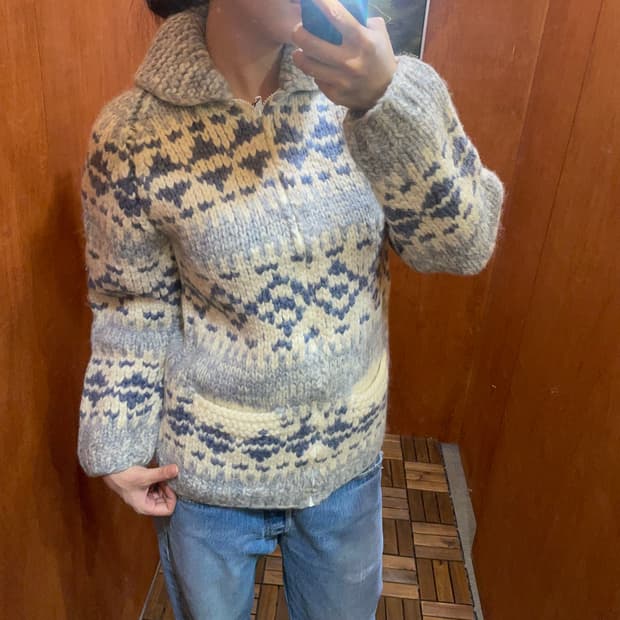 (S) Cowichan 코위찬 니트 집업