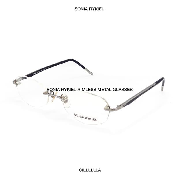 SONIA RYKIEL 소니아 리키엘 림리스 긱시크 무테 메탈 안경