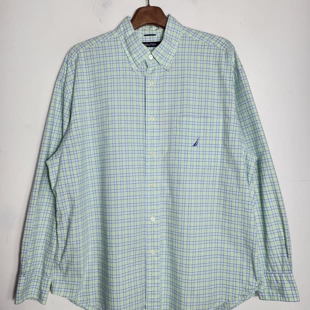 NAUTICA 버튼다운 체크셔츠
