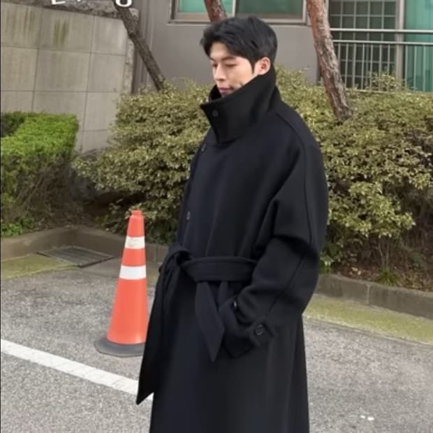 [48] 노이어 캐시미어 오버핏 랩코트