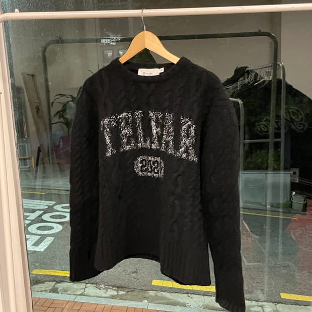 텔파 케이블 로고 니트 XL