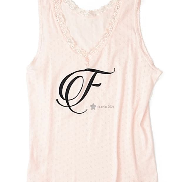 [fa.er.ie] F letter lace sleevelsee