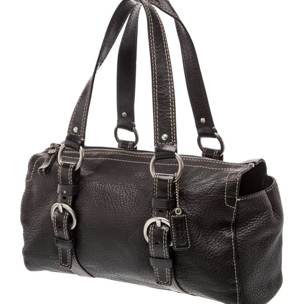 COACH 코치 여성 버클 여성 숄더백 가죽가방 블랙