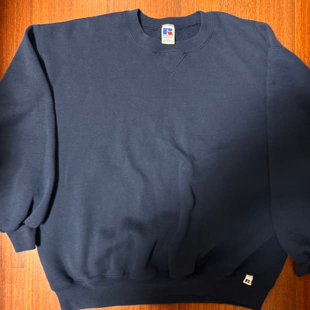 [XXL] 90s 러셀 네이비 스웻셔츠