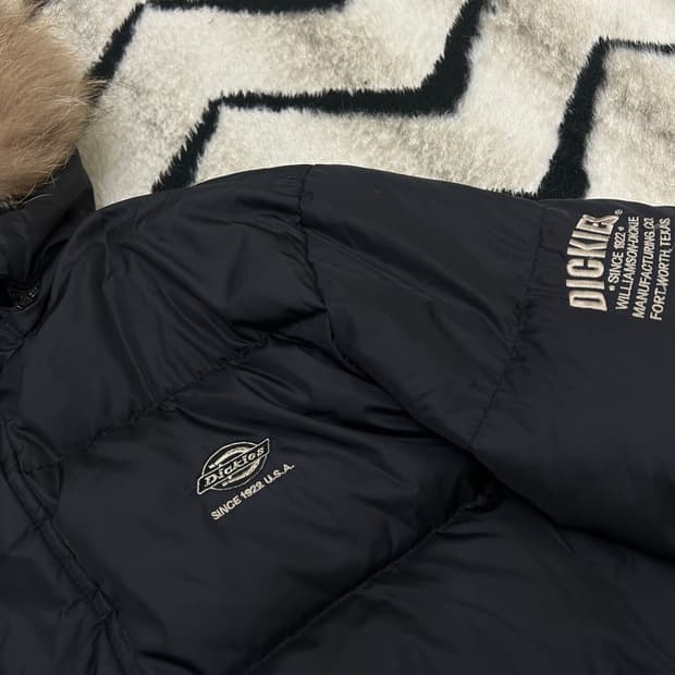 [XL]디키즈 후드퍼 패딩 자켓/블랙