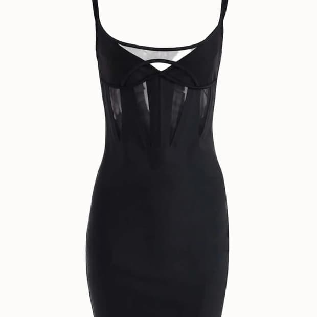 MUGLER X H&M Black Corset Mini Dress