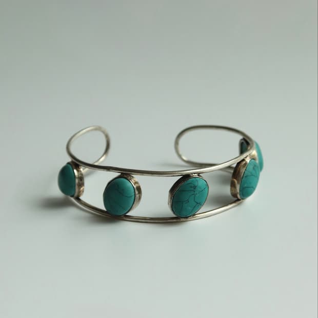 turquoise row cuff