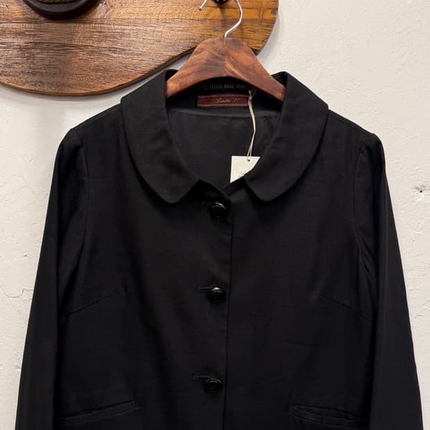 55) Lisette Black Tailored Silk Linen Ja