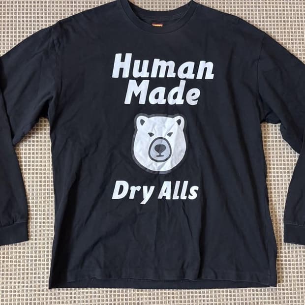 휴먼메이드 드라이 올스 롱슬리브 티셔츠 블랙 2XL