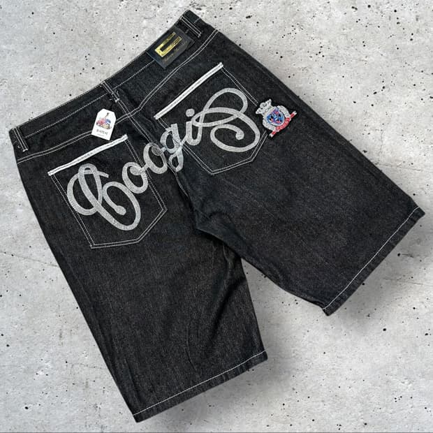 [40] 쿠지 빈티지 블랙 데님 반바지 Coogi A661