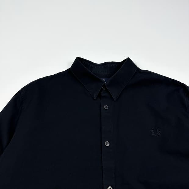 프레드페리 시그니처 로고 블랙 셔츠 (XL)