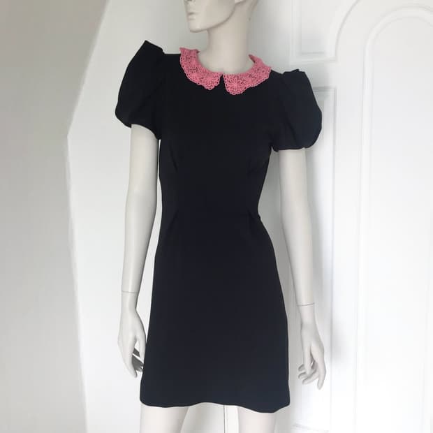 British Monsoon Collared PuffSleeveDress