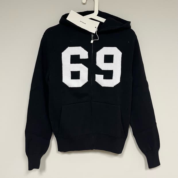 [XS,S]기마구아스 69 니트 후드 집업/블랙