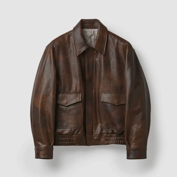 coor 쿠어 베지터블 레더 A-2 자켓 L