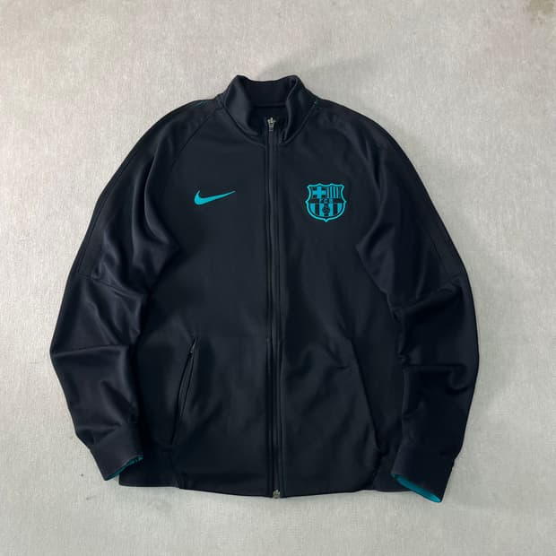 95 나이키 바르셀로나 블랙 민트 트랙탑 져지