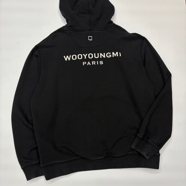 WOOYOUNGMI 우영미 백로고 후드 티셔츠