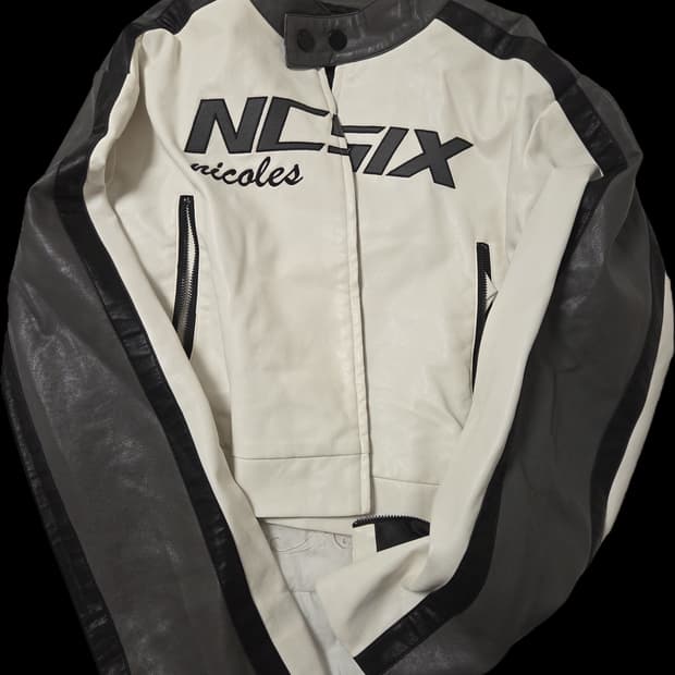 빈티지 y2k 레이싱 바이커 자켓 고프코어