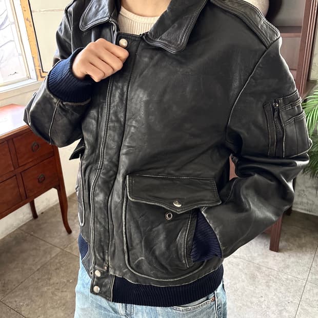 빈티지 레더 자켓