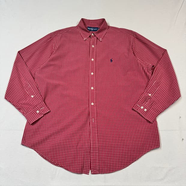 XL) 폴로 랄프로렌 클래식 체크 셔츠