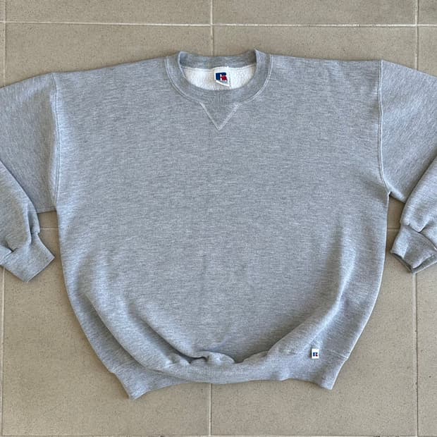 90s 빈티지 러셀 스웻셔츠 그레이 XL USA