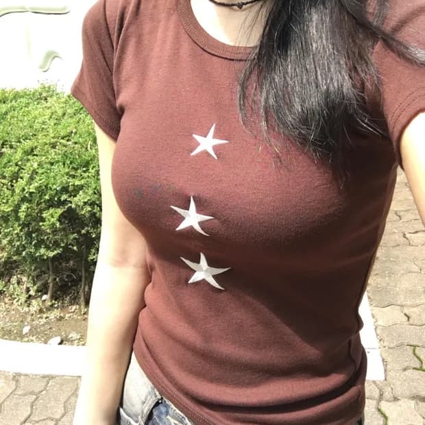 빈티지 별 반팔티