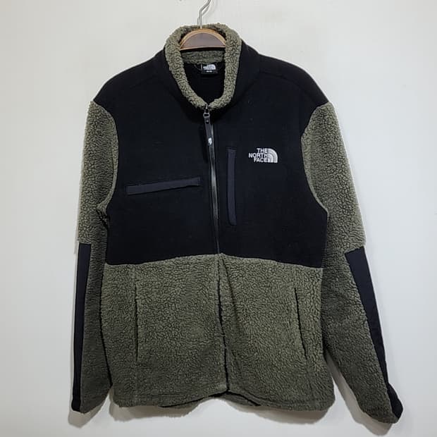 (M) 노스페이스 플리스 점퍼 검카키 뽀글이 후리스 자켓 