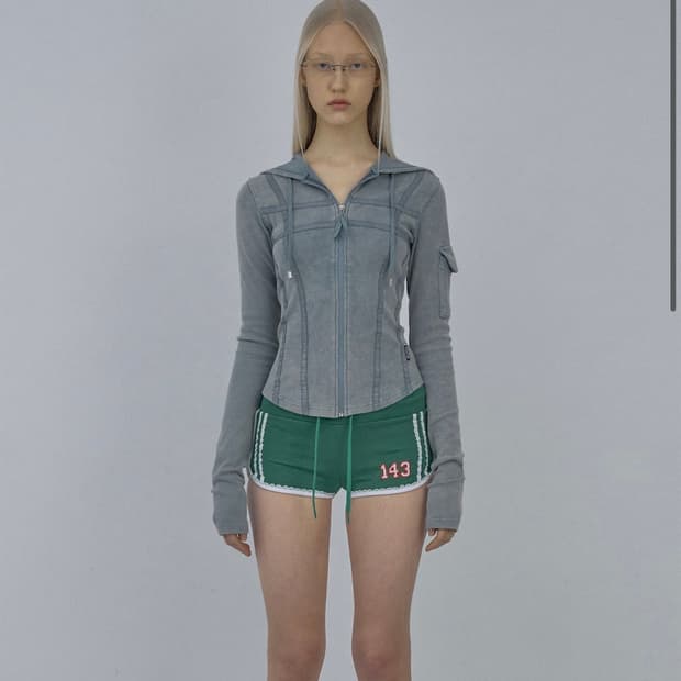 스컬프터  Washed Bondage Hoodie Washed Sage