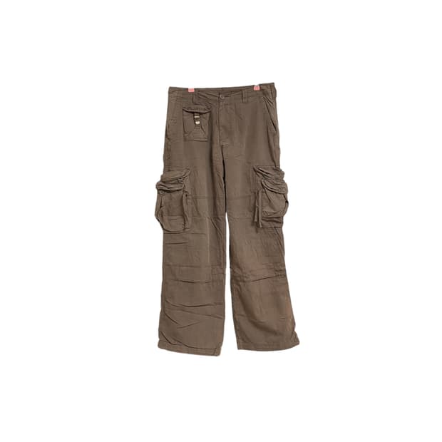 Dark brown wide cargo pants