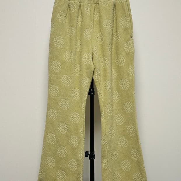 엔조블루스 테리 플라워 밴딩 팬츠 레몬 S