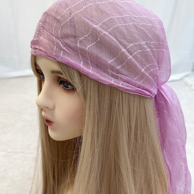 airy candy pink sheer scarf