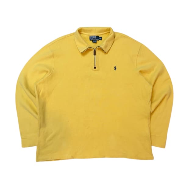 폴로 랄프로렌 반집업 코튼 니트 옐로우