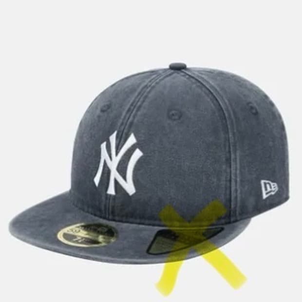 뉴에라 MLB 뉴욕 양키스 피그먼트 애시드 워싱 레트로 크라운 피티드캡