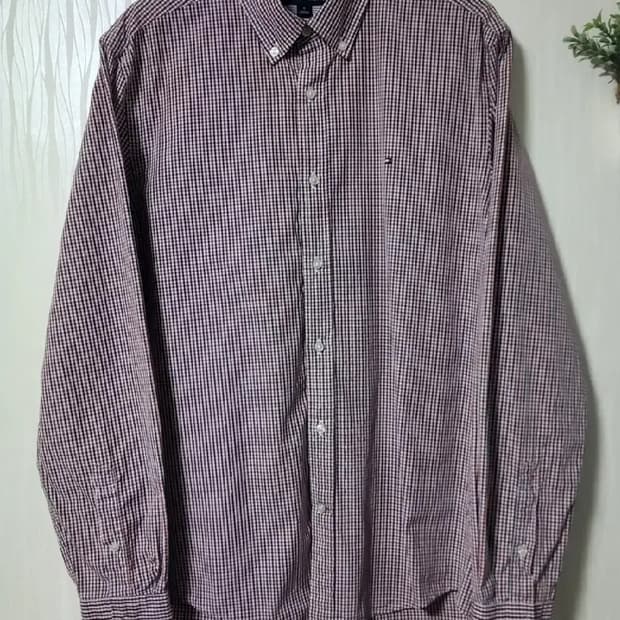 타미힐피거 남성 카라 남자 셔츠 남방 체크  M 100