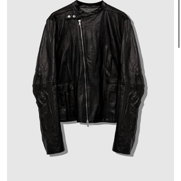 구매 48,50) san263-1 카고 레더 자켓