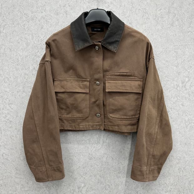 FREE 한섬 시스템 여자 오버핏 크롭 자켓