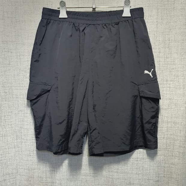 푸마 우븐 카고 반바지 블랙 