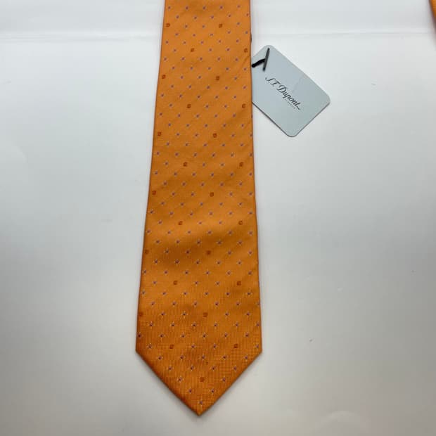 387) (S.T DUPONT) 듀퐁 패턴 넥타이 미사용
