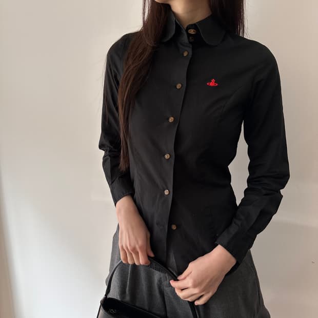 비비안웨스트우드 레드라벨 orb로고 셔츠