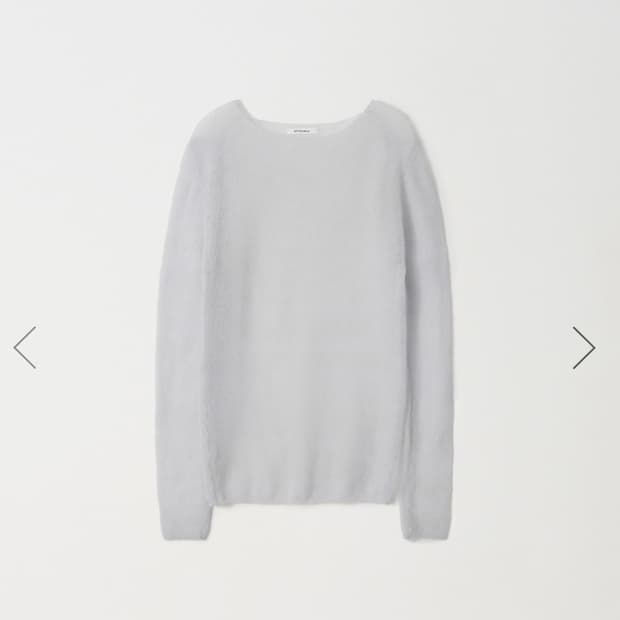 아르토 모헤어 보트넥 니트 - 라이트그레이