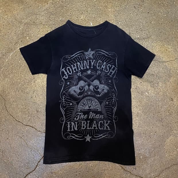 미국 빈티지 락 조니캐쉬 프린팅 티 락티셔츠 반팔티셔츠