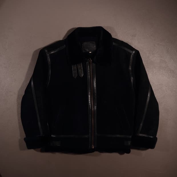빈티지 블랙 무스탕 자켓