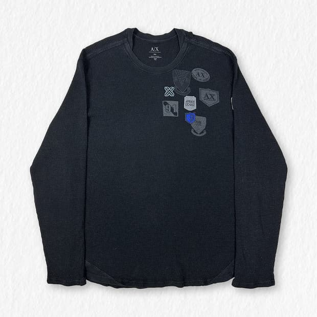 아르마니익스체인지 와펜 슬리브 니트