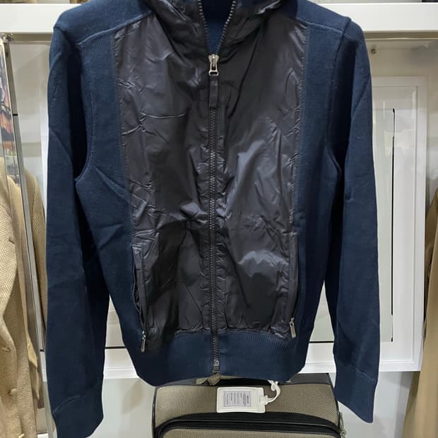 제냐스포츠/청녹네이비 투톤후드티(S)