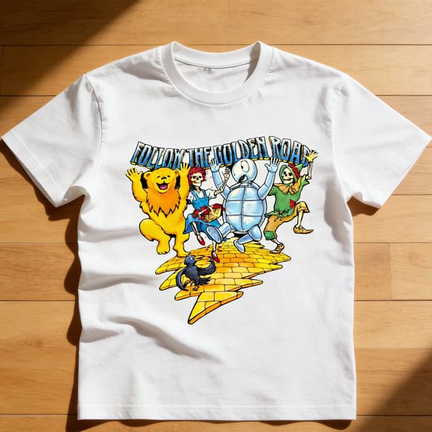 [새상품 L사이즈] 오즈의 마법사 커스텀 반팔 (레트로 귀여운 캐릭터 디