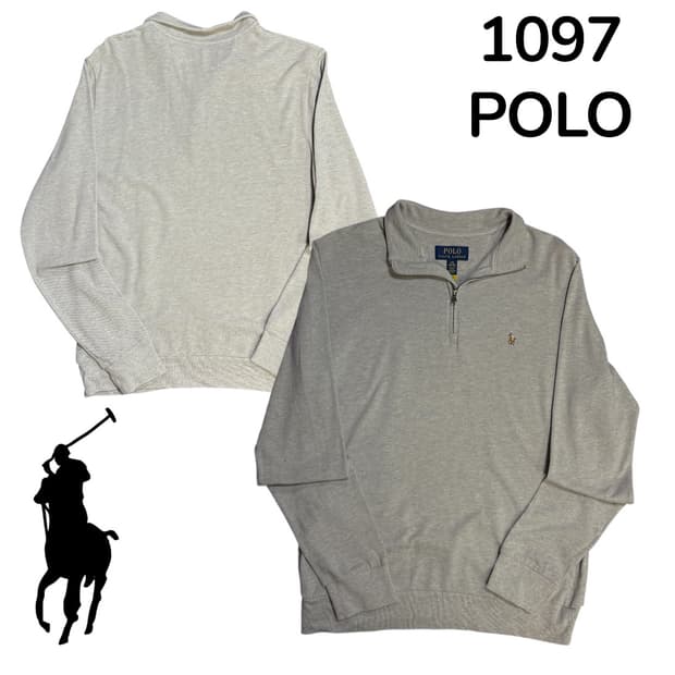 폴로 랄프로렌 신형탭 그레이 반집업 니트 맨투맨 보이즈 L 
