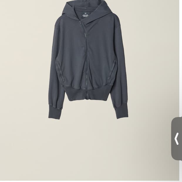 [S]누마레 ee 커브드 후드집업 차콜