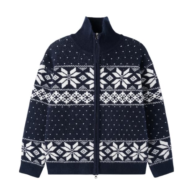 노르딕 2WAY 니트 집업