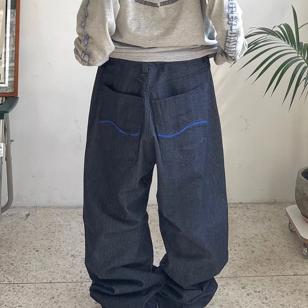 90s’빈티지 자수 힙합팬츠