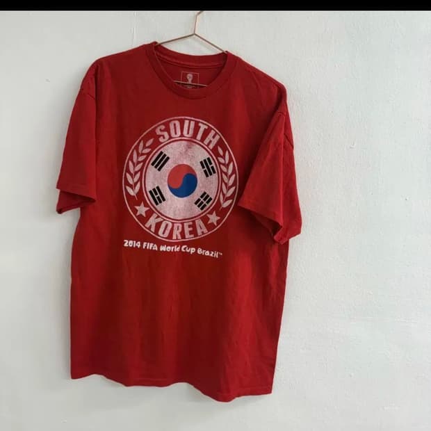 2014 FIFA 브라질 월드컵 한국 국기 티셔츠 (L)