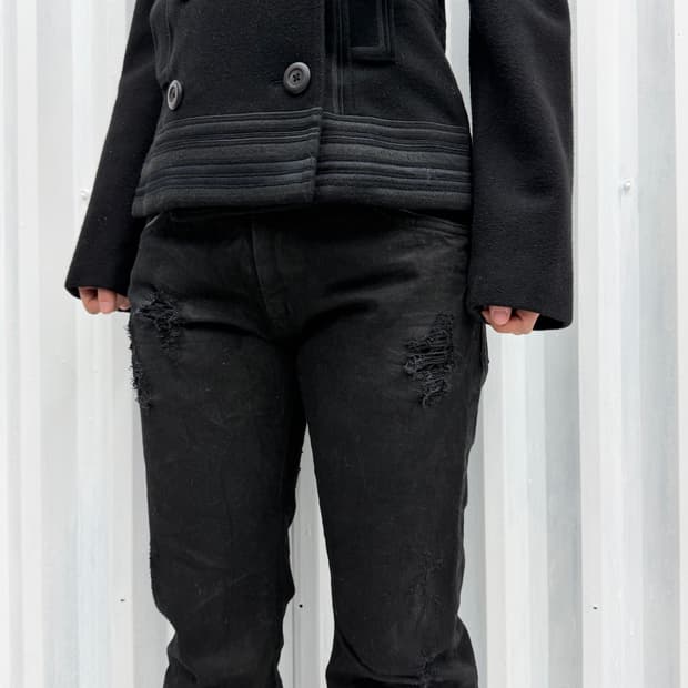Tete Homme coated damage pants